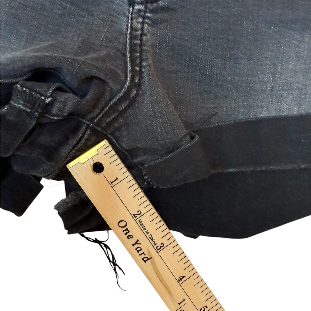 One Teaspoon Harlets Black High Rise Long Rise Fitted Twisted Cuff Hem Size 30 - Picture 8 of 9